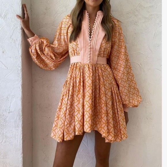 Bohemian Floral Print Button Down Dress - Picture 7 of 8